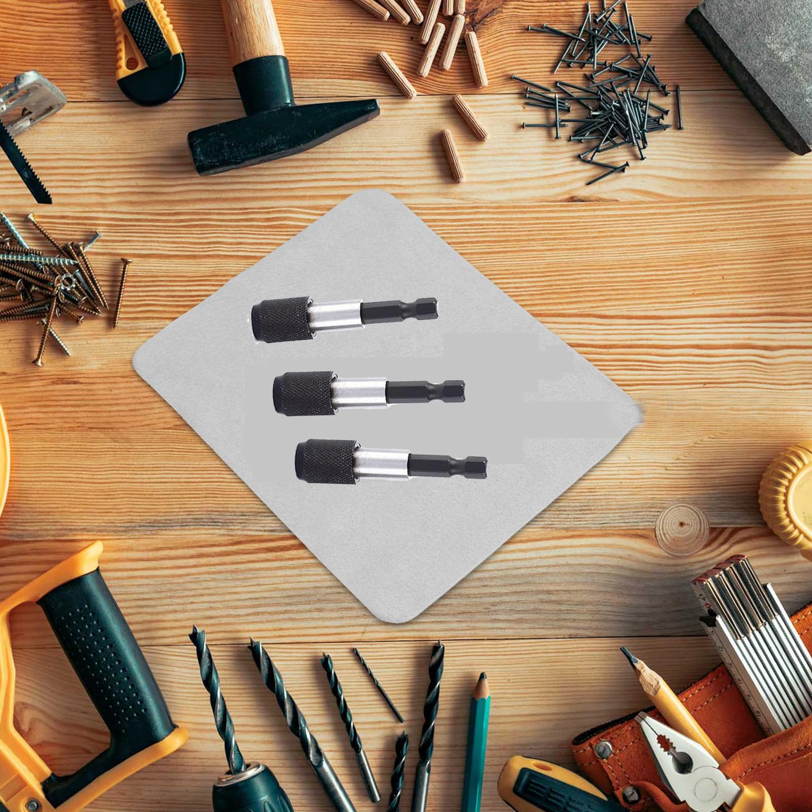 Set 3 Portainserti Magnetici Per Cacciavite - Con Arresto Di Profondità, Per Cartongesso E Lavori Fai-Da-Te - Foto 4