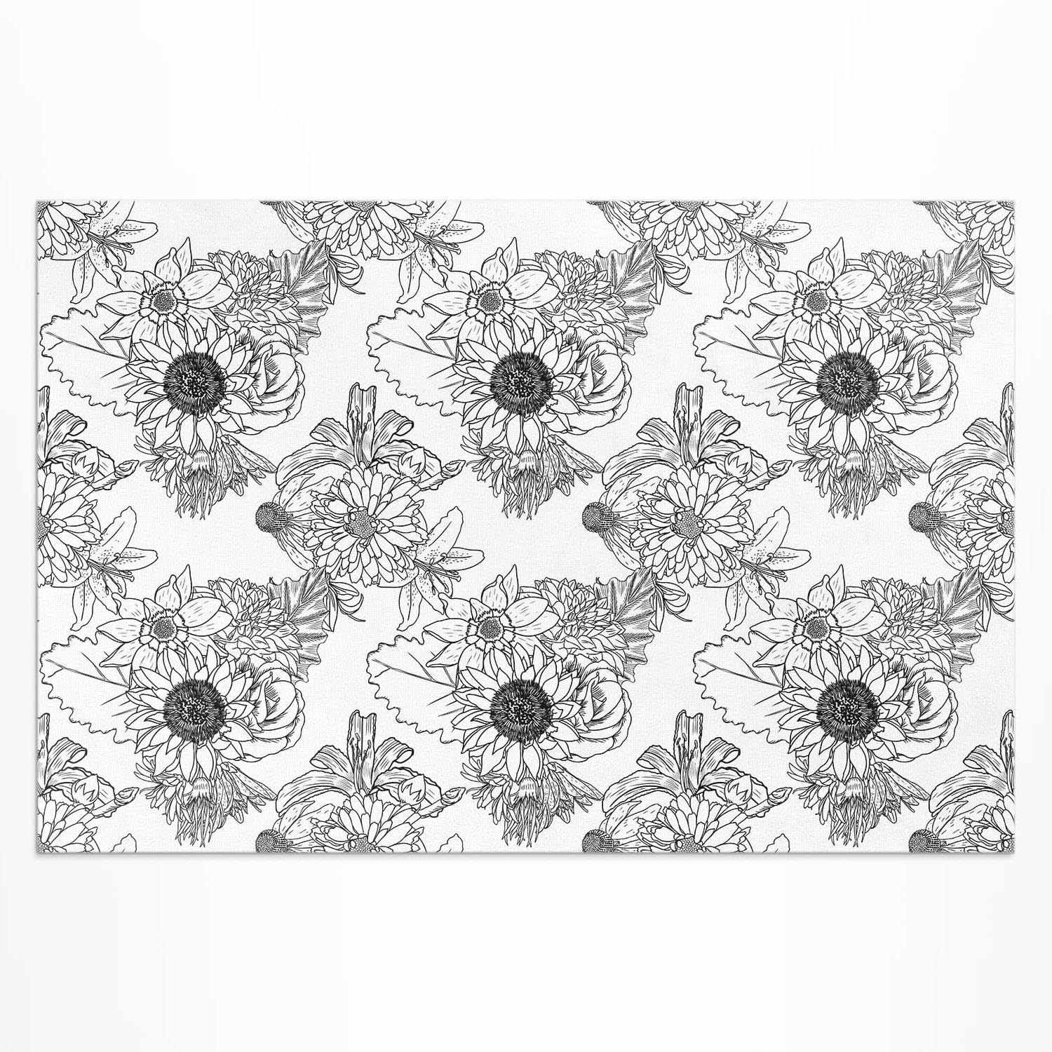 Tapis de sol vinyle imperméable et résistant à la décoloration 100x150 cm pour terrasse