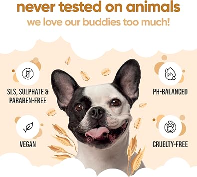 Buddycare Oatmeal Dog Conditioner (500ml) Made with Aloe Vera, Argan Oil & Pro Vitamin B5 to Detangle Matted Coats & Relieve Sensitive & Itchy Skin, Suitable for Puppies from 8 Weeks, Vegan Formula