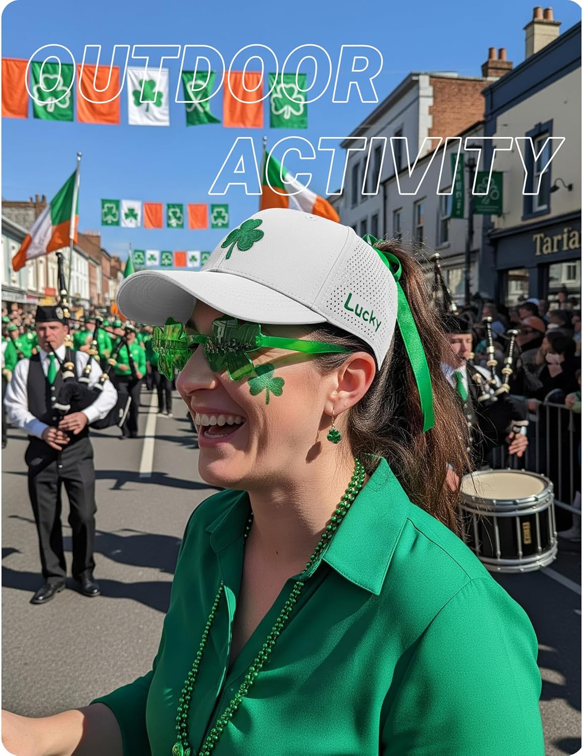 St Patricks Day Hat for Men Women, Saint Pattys Lucky Shamrock Trucker Hat,Irish Gifts Accessories - Image 6