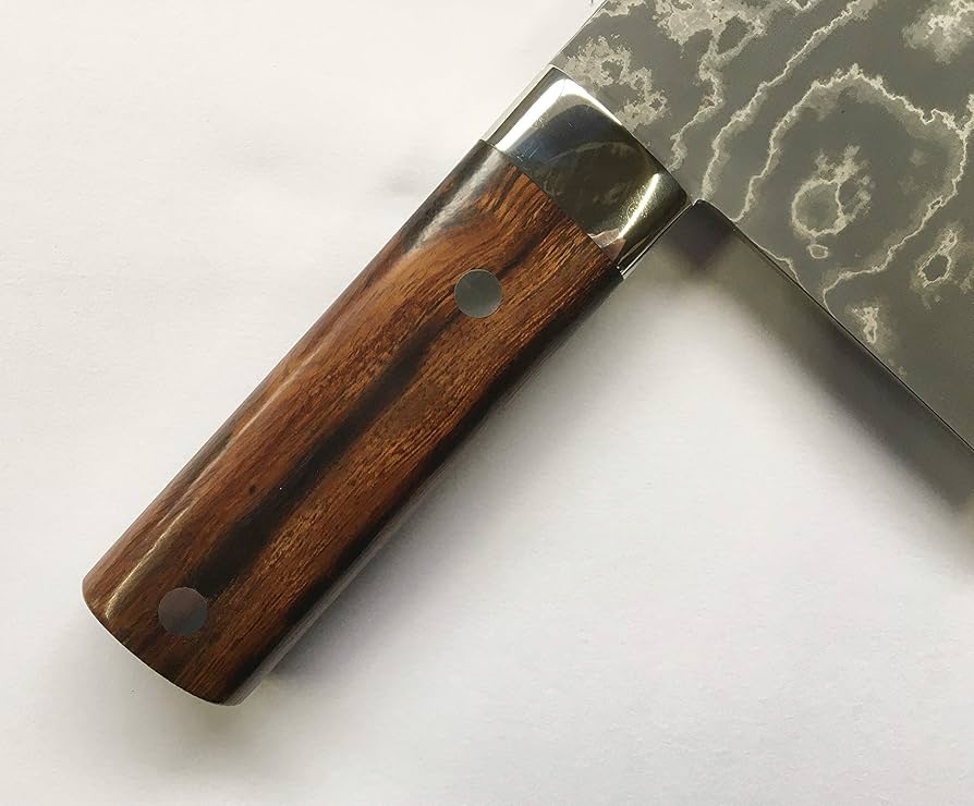 Amazon｜押田企画 【越前打刃物】V10ダマスカス黒仕上中華