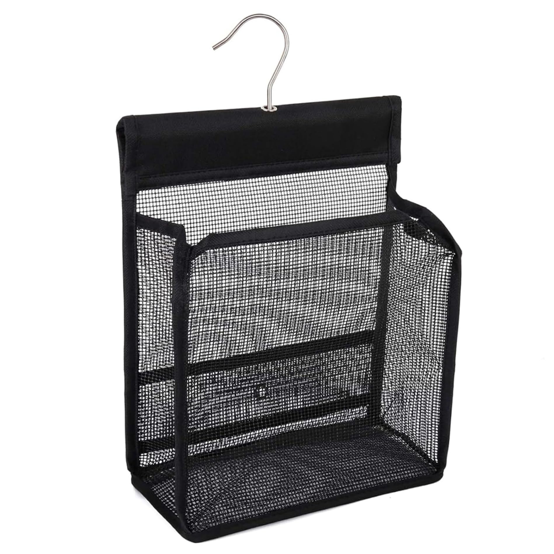 Muzrunq Mesh Shower Caddy 7 5x3 9x9 1 Inch Collapsible Mesh Shower Bag with Hooks Hanging Caddy Portable