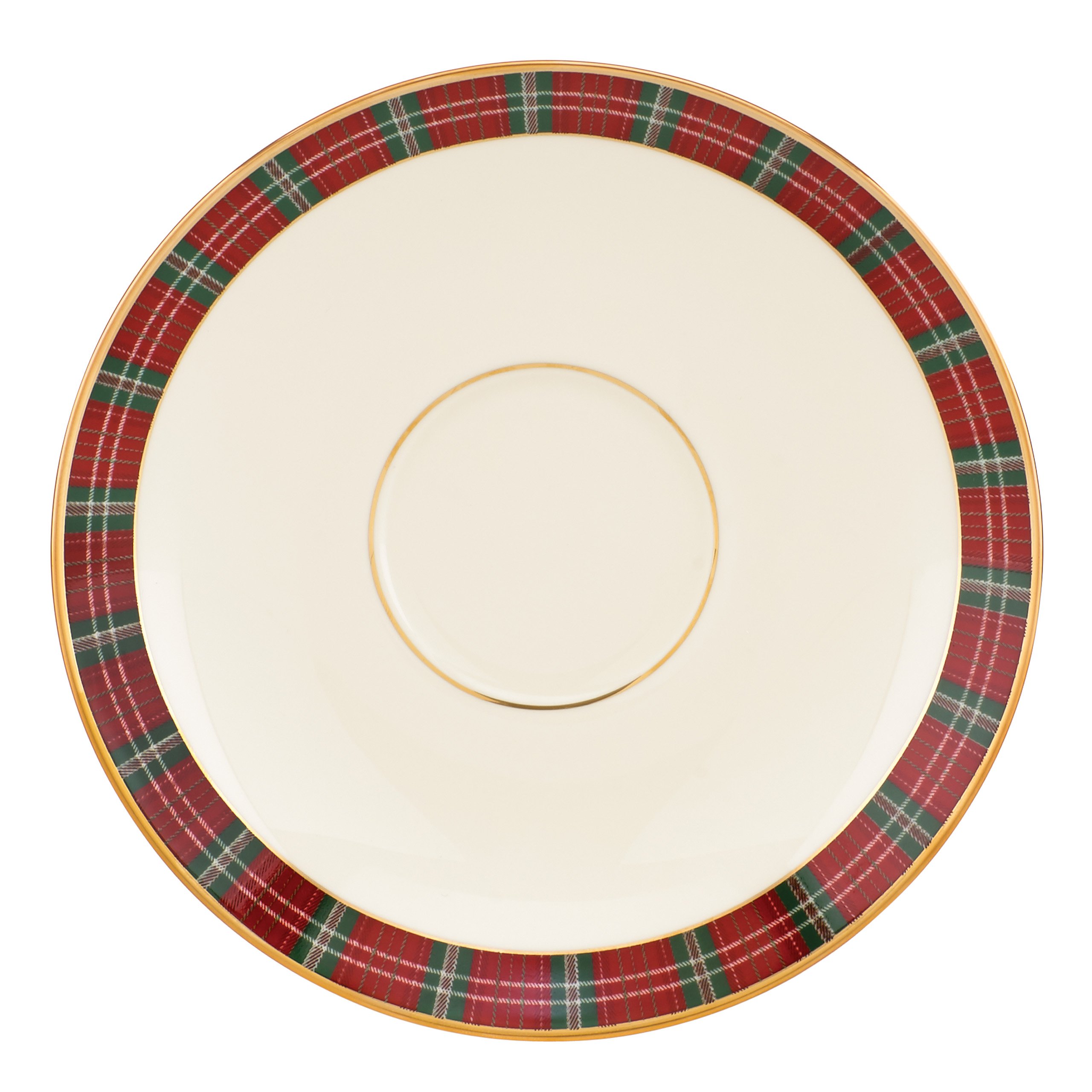 Lenox Winter Greetings Plaid Saucer