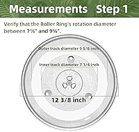 Vista 2 de Plato giratorio de vidrio para microondas de 12,4 pulgadas para placa de vidrio de microondas Panasonic 12570000008334 Compatible con microondas