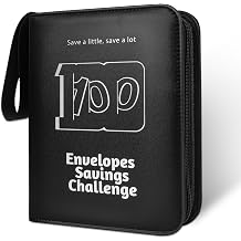 RONMONG 100 Envelope Challenge Binder, 2026 Upgrade 100 Envelopes Money Saving Challenge, Savings Challenges Book with Challenge Tracker to Save $5,050