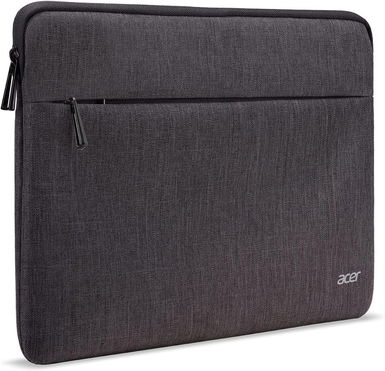 Acer Protective Laptop Sleeve | Up to 14" Notebook | Easy Access Outside Zipper Pocket for Adapters, Mouse or Dongle | Gray image 4 of 4 B0BSNW6F6N
