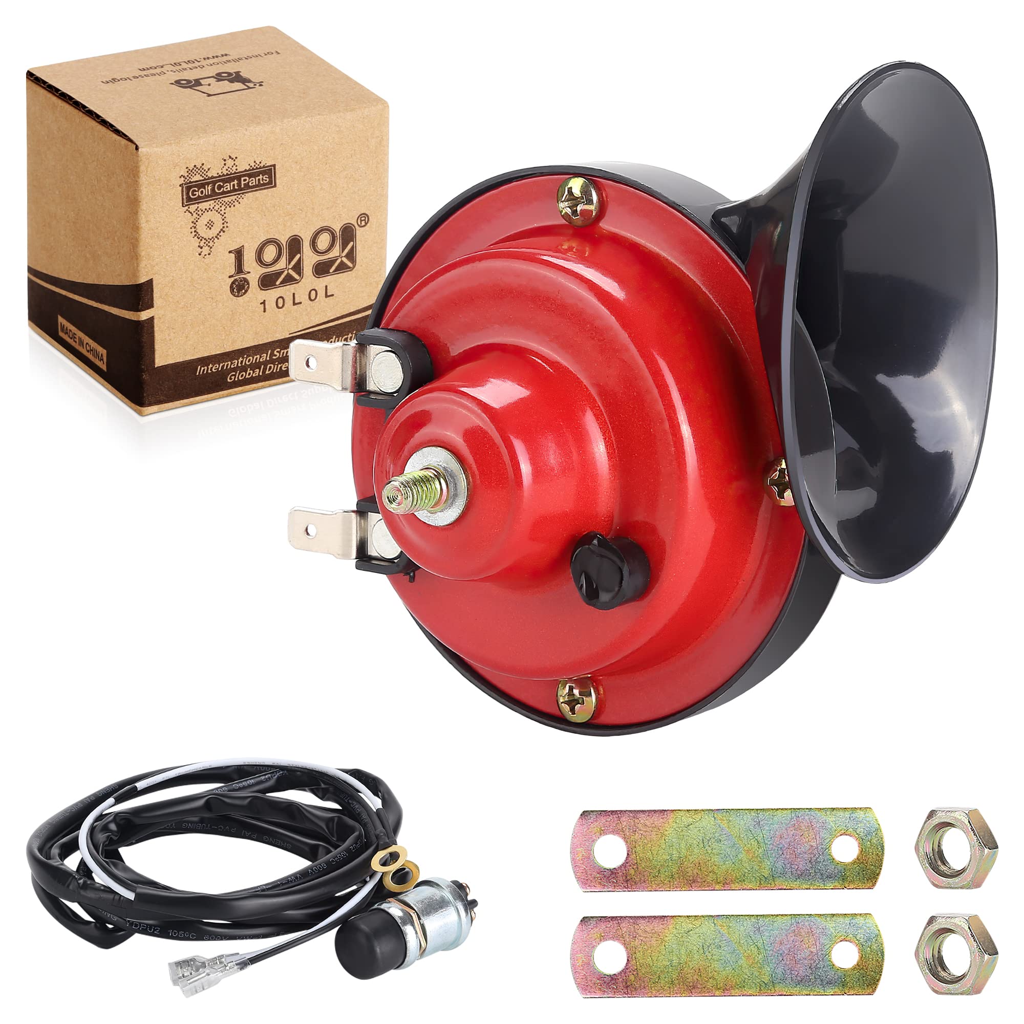 Buy 10L0L Universal 12 Volt Golf Cart Horn Kit for EZGO, Club Car