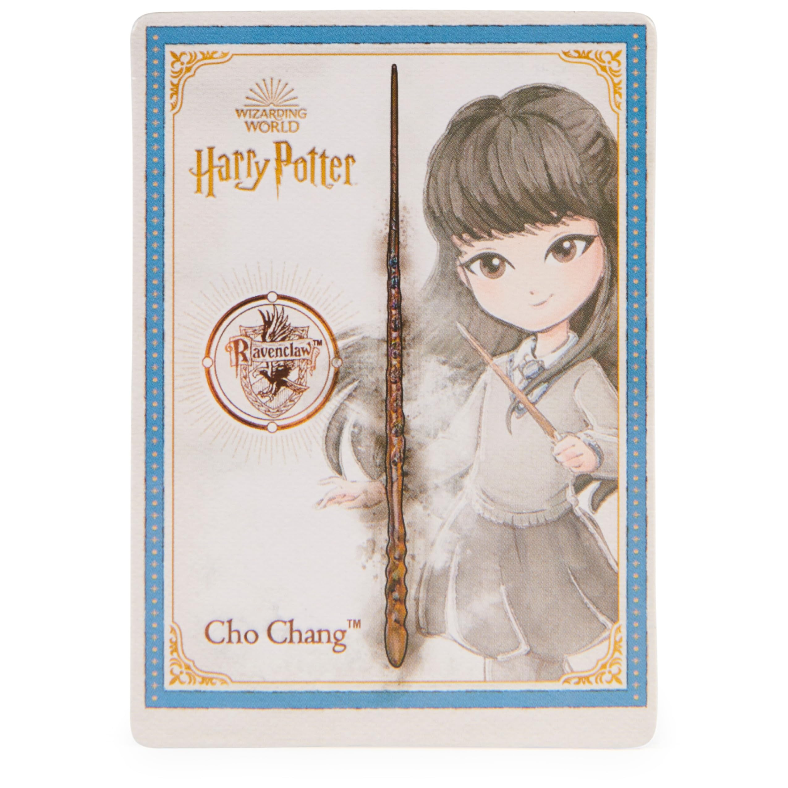 Wizarding World Harry Potter magiczna różdżka i karta zaklęć Cho Chang 30 cm, akcesoria na Halloween, dla dziewcząt i chłopców