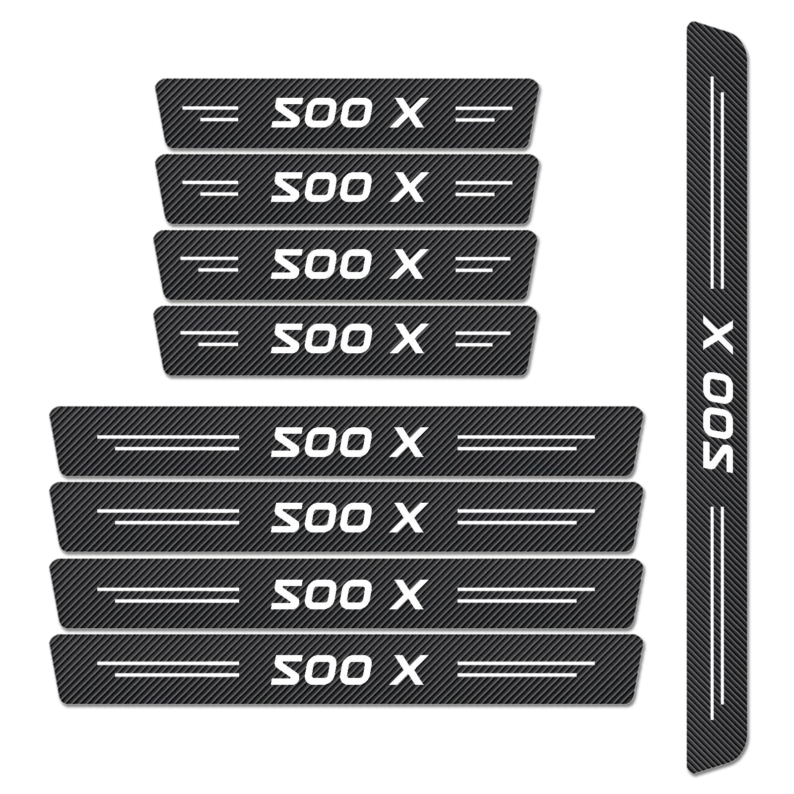 WXH97F Carbon Fiber Scuff Plates for Fiat 500X