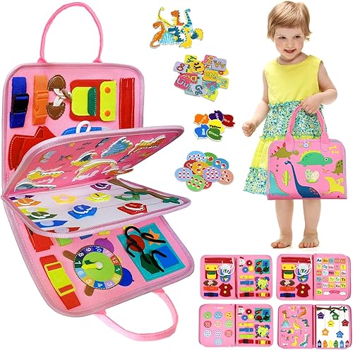 VARANO Montessori - Libro de juguete para niños de 1, 2, 3, 4 años, juguetes sensoriales educativos para niños de 1 a 3 años, actividades en