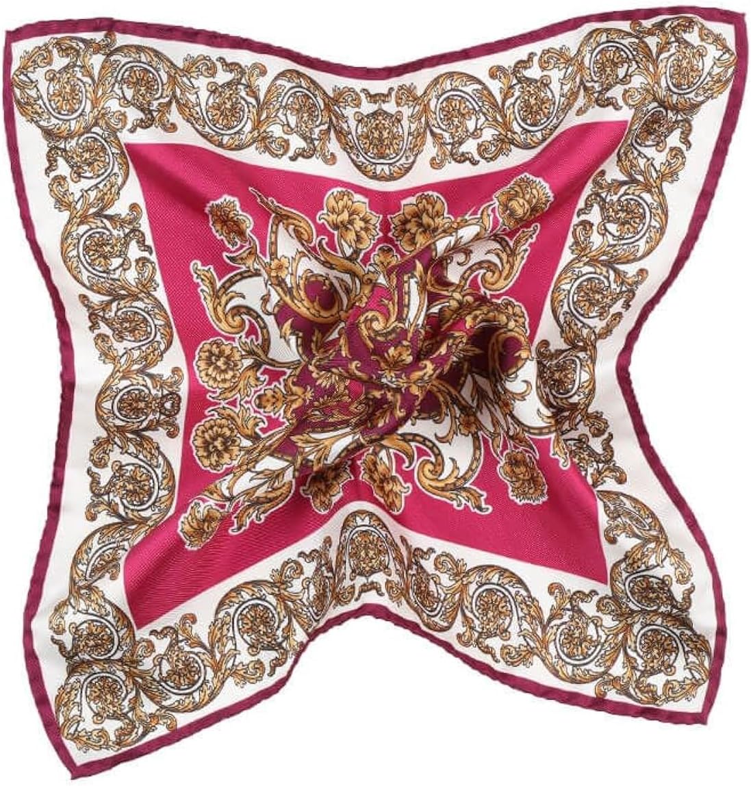 Italian 100% Silk Pocket Square, Premium Small Batch Accessory for Men, 32x32 cm (12.5''x12.5''), One Side Print