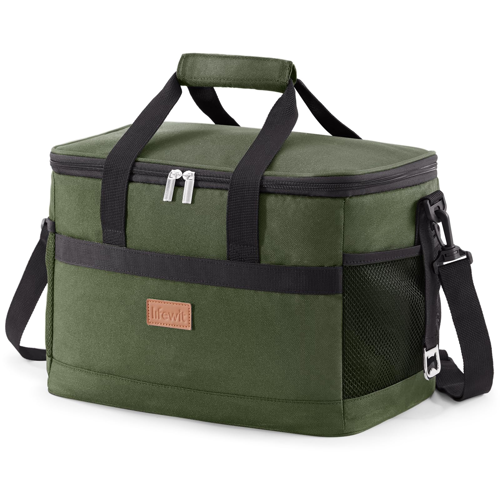Lifewit Cooler Bag 50 Cans Collapsible and Insulated Large Lunch Bag Leakproof Soft Cooler Portable for Camping/BBQ/Family Outdoor Activities, Green