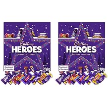Cadbury Heroes Premium Advent Calendar, Christmas Variety Chocolate Advent Calendar, 230 g Pack of 2