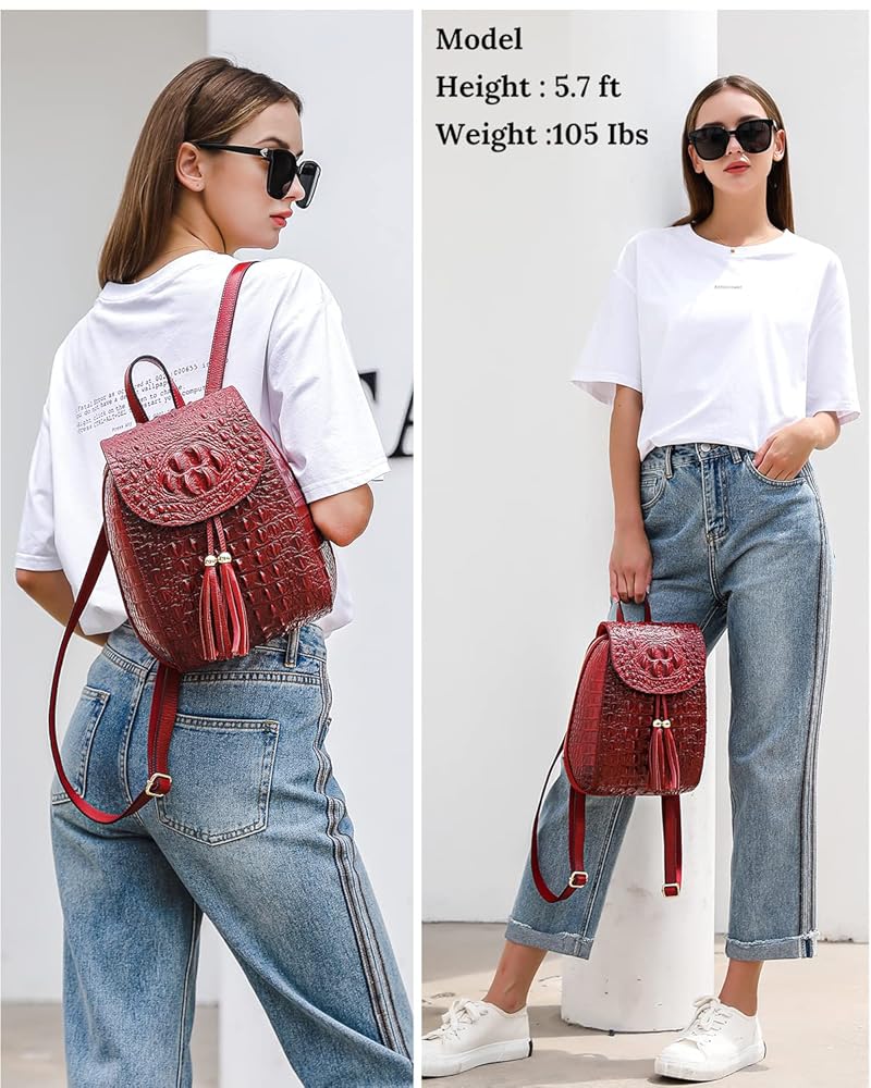 Amazon.com: COOLCY Women Small Genuine Leather Backpack