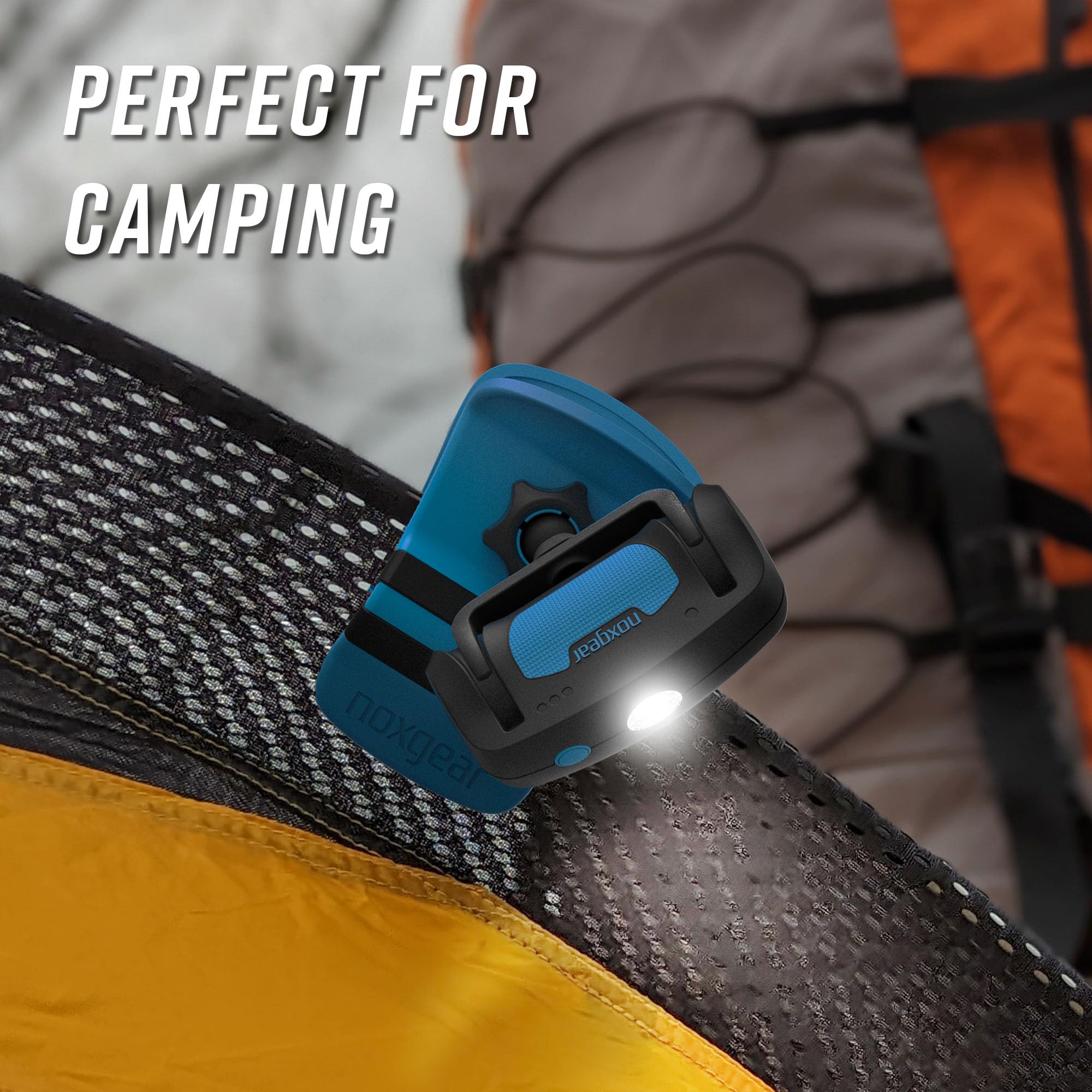 noxgear Luz de clip, 500 lúmenes, recargable (USB-C), magnética, resistente a la intemperie, luz LED para camping, talleres, cortes de energía, cochecitos y más, haz de inundación brillante, modos