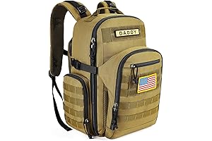 SHARKMOUTH Daddy Diaper Bag Backpack for Tactical, Durable Baby Gear Storage on the Go