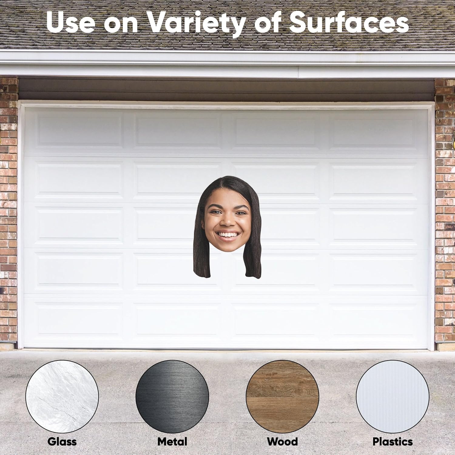 Big Dot of Happiness Custom Face Vinyl Decal, Personalized Big Head Cutout Sticker, Peel & Stick Photo Wall Decal for Graduation, Senior Night, Sports, Bachelorette, Birthday Party (17.25" x 23.25")