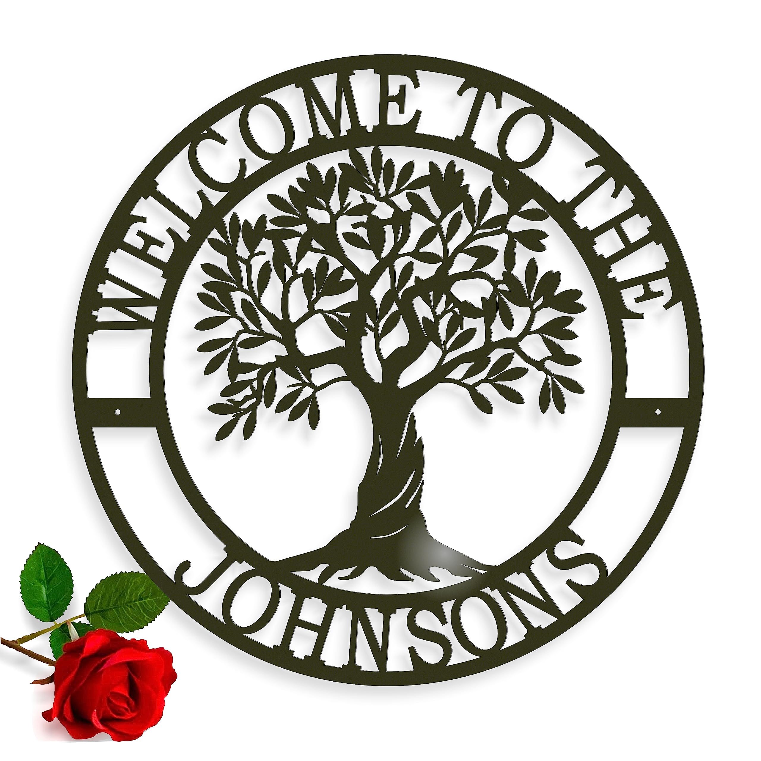 Buy Tree Of Life Wall Art Custom Tree Of Life Monogram Metal Sign Personalized Family Name Sign Last Name Sign Custom Metal Sign For Wall Decor Wedding