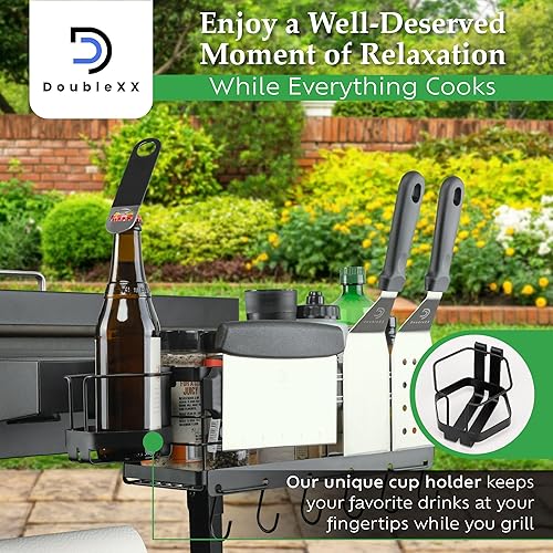 Miniatura 2 de Organizador de parrilla para parrillas Blackstone, accesorios de parrilla, ahorro de espacio para asar a la parrilla, accesorios para estufas de