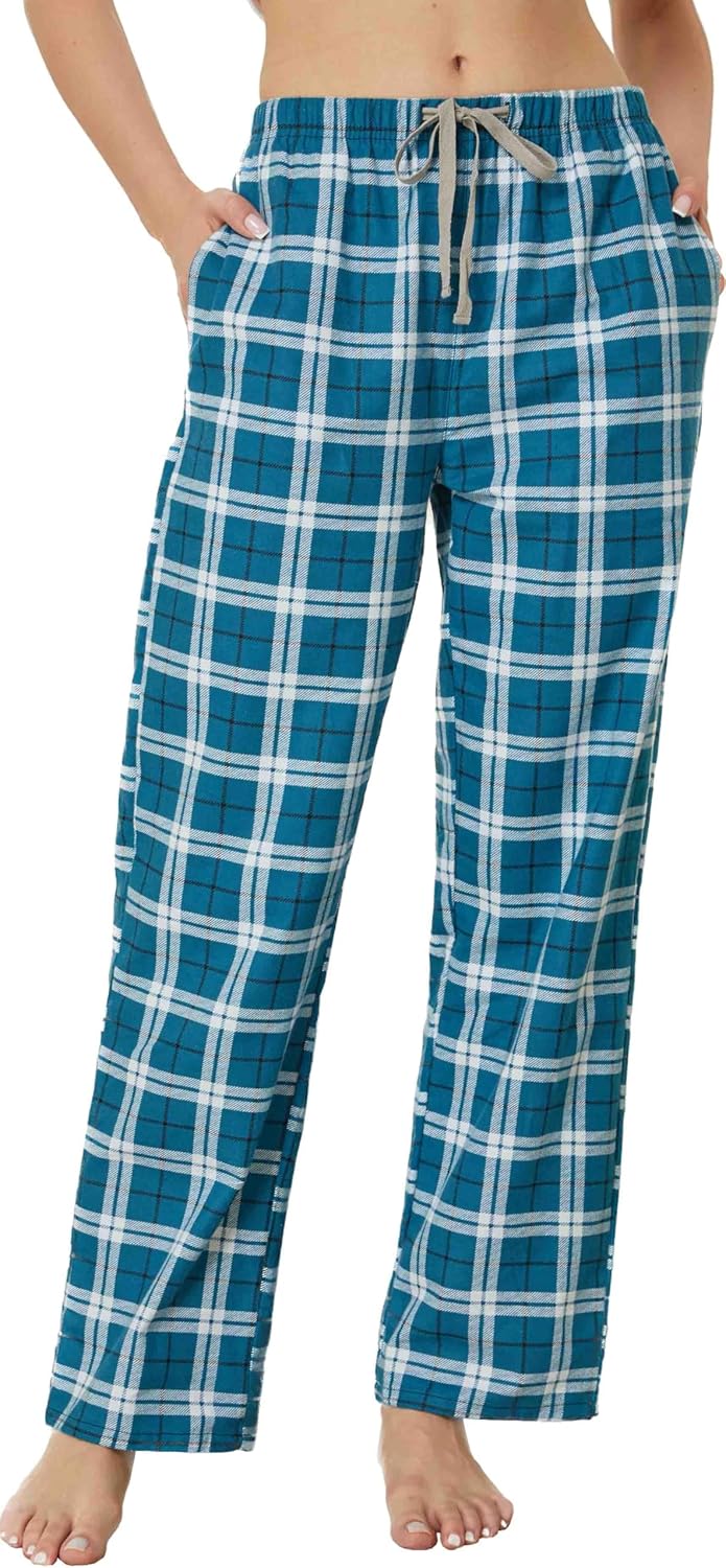 HiddenValor Women's Pajama Pants, Cotton Sleepwear Plaid Pajamas