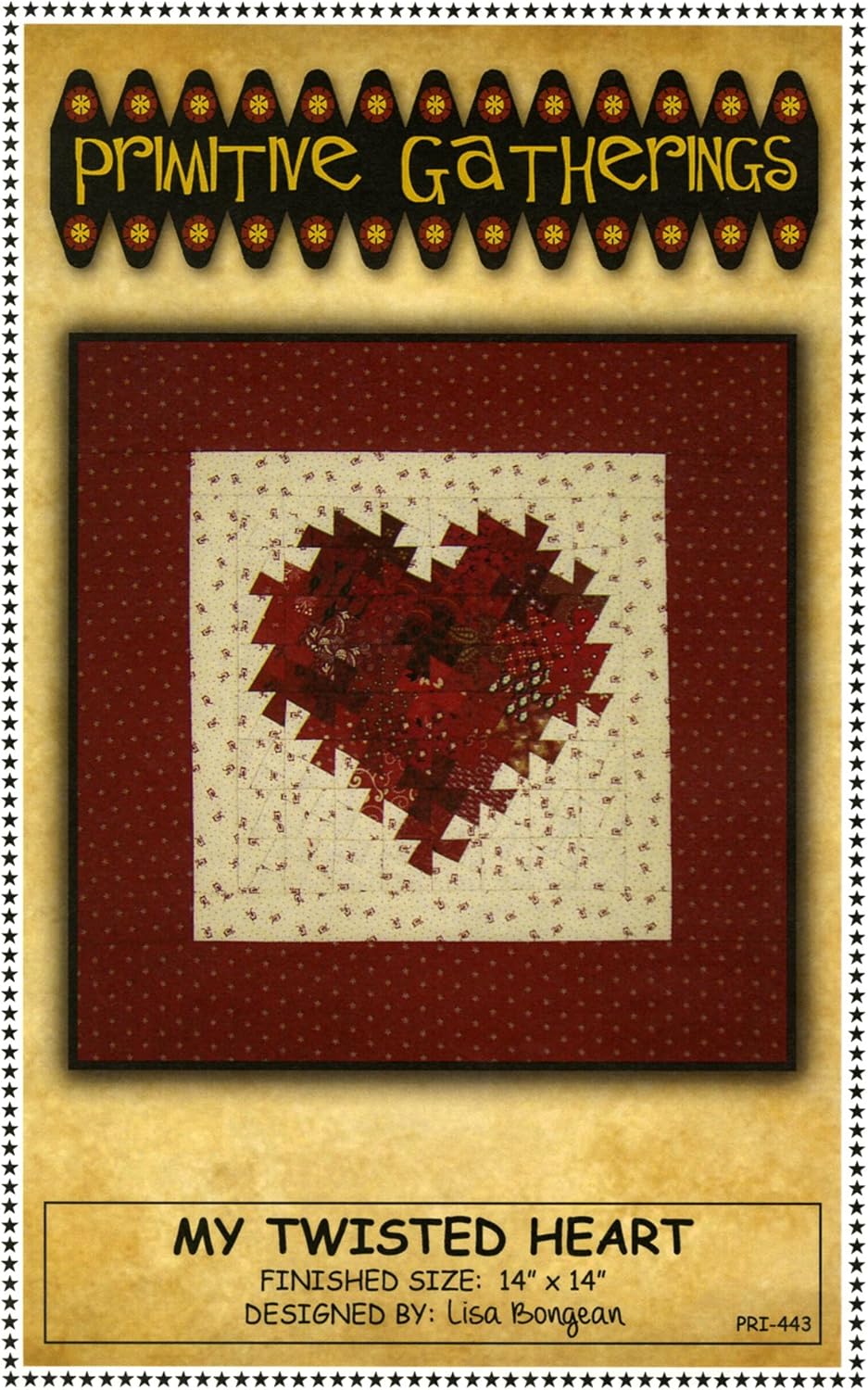 My Twisted Heart Quilt Pattern: Using The Itty Bitty Twister Tool for 14-inch Square Finished Size