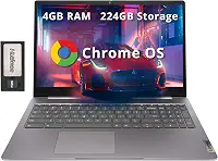 Lenovo Ideapad 3 39.6 cm FHD Chromebook, Intel Celeron N4500, 4GB LPDDR4X, 64GB SSD + 160GB Docking Station, Teclado Numérico, Webcam, Wi-Fi 6