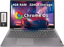 Lenovo Ideapad 3 39.6 cm FHD Chromebook, Intel Celeron N4500, 4GB LPDDR4X, 64GB SSD + 160GB Docking Station, Teclado Numérico, Webcam, Wi-Fi 6