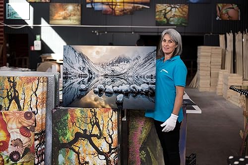 Miniatura 6 de Startonight Lienzo decorativo para pared, montañas nevadas, paisaje natural, foto de invierno, enmarcada de 24 x 36 pulgadas