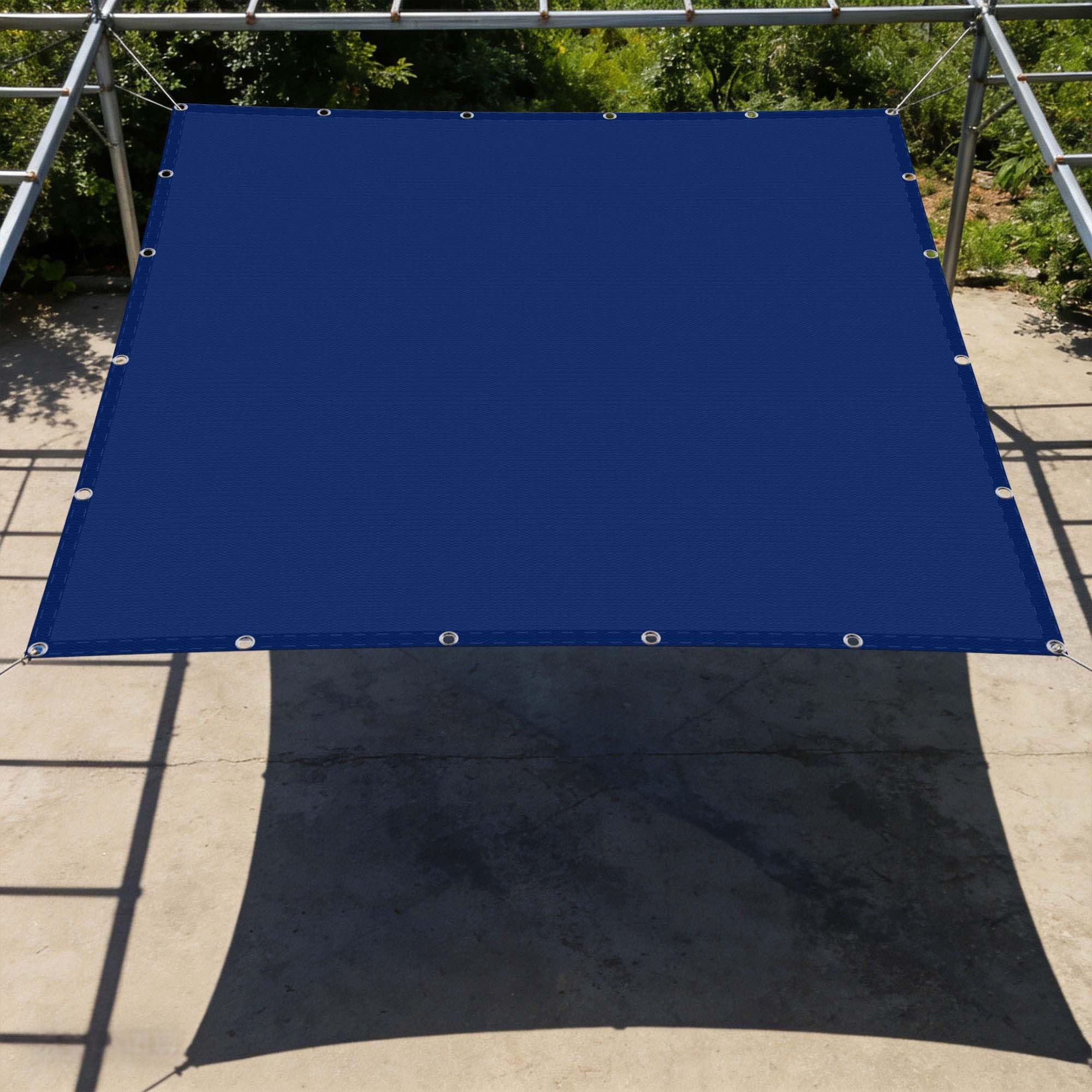 Voile d'ombrage étanche 1x4m bleu foncé pour balcon et terrasse