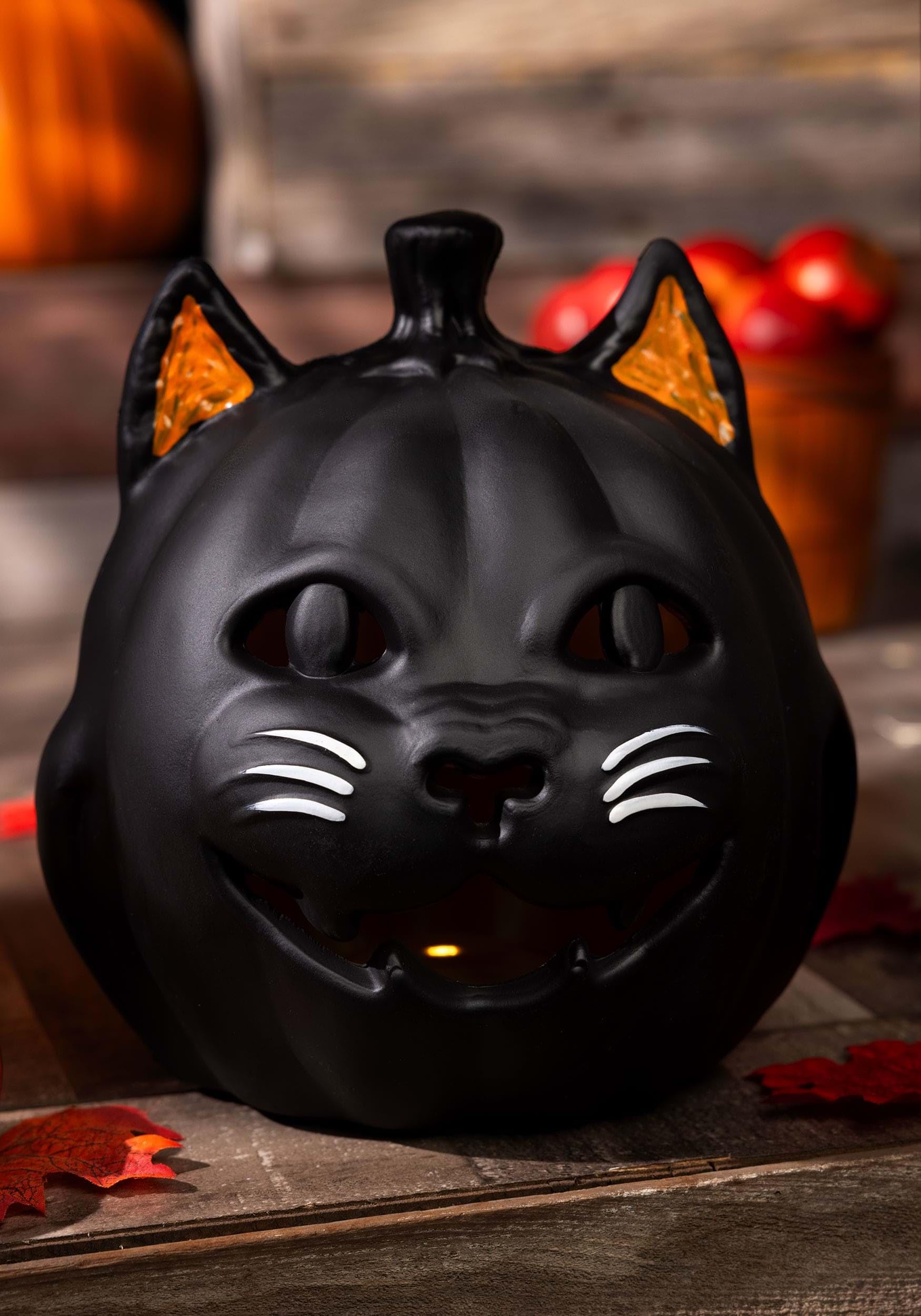 Amazon.com: Fun Costumes 9-Inch Vintage Black Cat Light Up Jack O