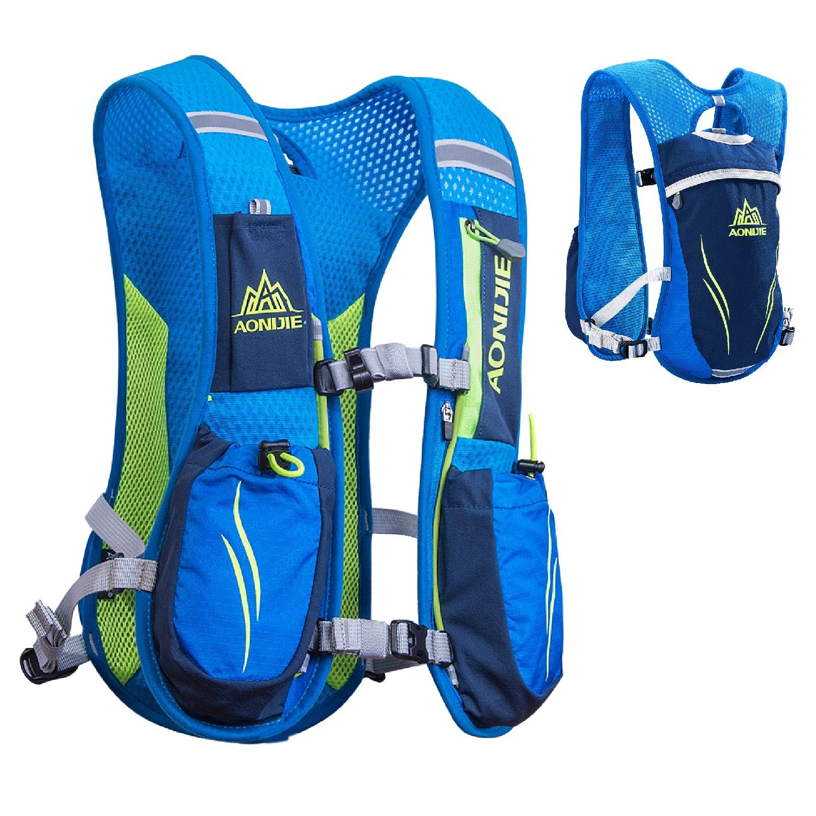 jeelad Running chaleco de hidratación mochila para mochila de hidratación maratón correr carrera ciclismo - LYSB06XY2WJGW-SPRTSEQIP, Blue (5.5L)