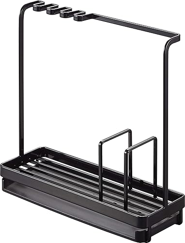 Miniatura 9 de YAMAZAKI Home Tower - Estante autodrenante para esponja y jabón, organizador de fregadero de cocina, soporte de metal con bandeja extraíble, acero