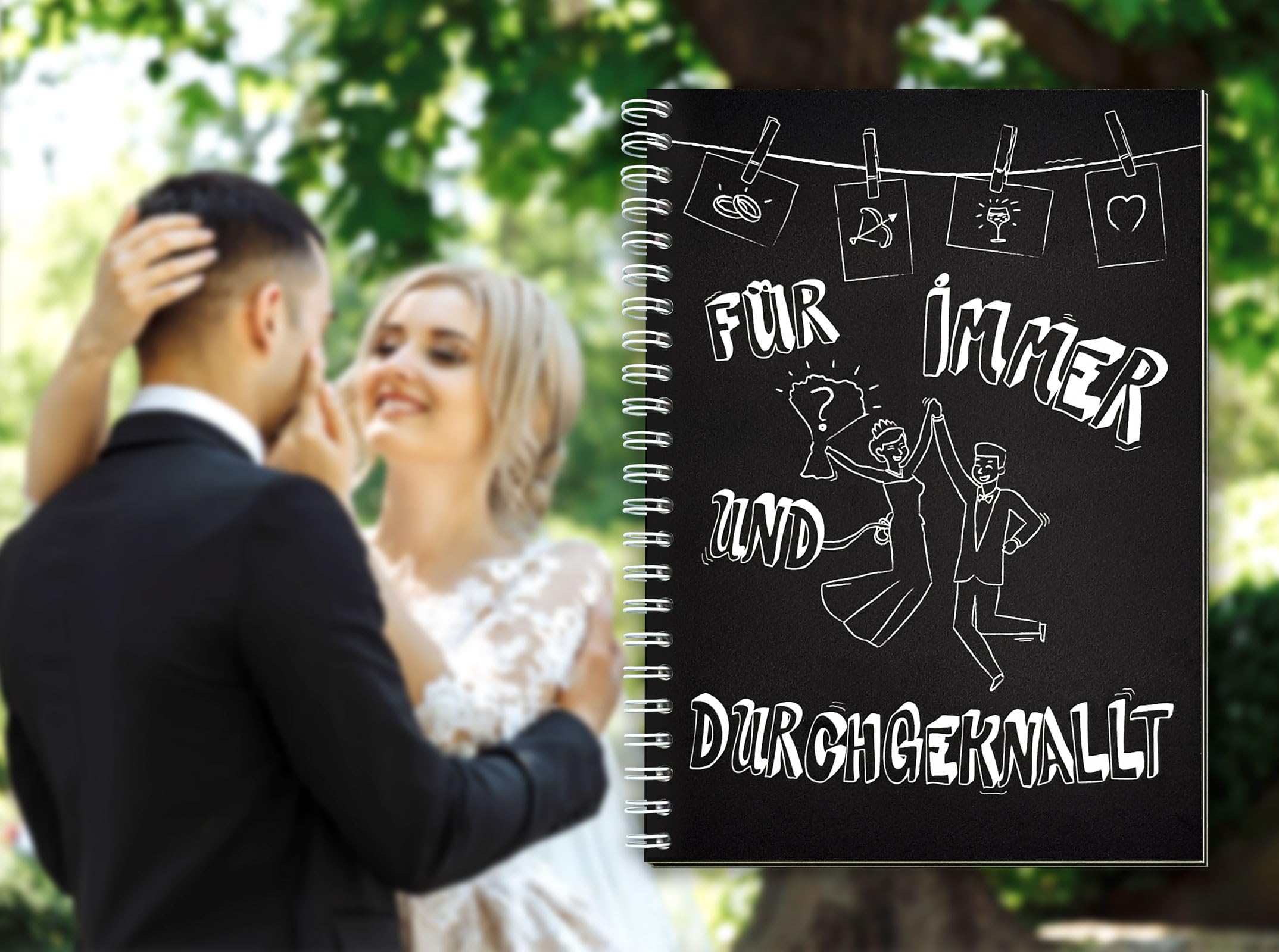 DAS Crazy Gästebuch zur Hochzeit in DIN A4 EIN wirklich böses Hochzeitsgästebuch mit verrückten Fragen zum Ausfüllen