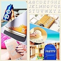 Vista 6 de Tigeen 52 calcomanías de letras con purpurina de diamantes de imitación de la A a la Z, calcomanías autoadhesivas para planchar para ropa