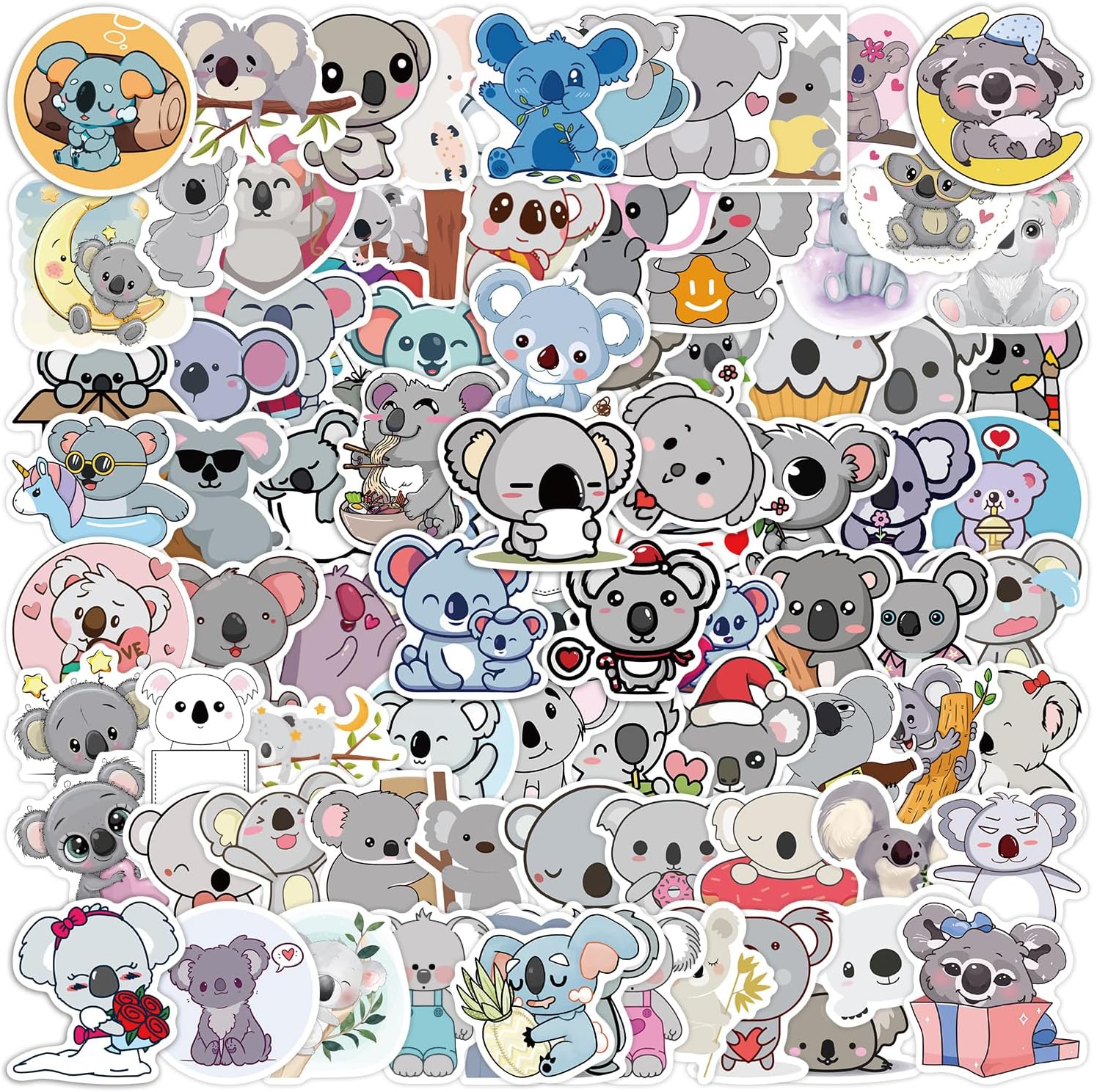 Koala Bear Stickers 53Pcs Cute Koala Animal Decors Lovely