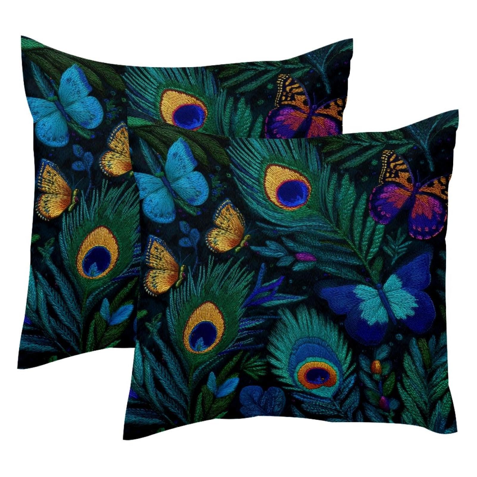 Fundas de cojín bordadas de 50x50 cm en terciopelo suave para decoración de sofás