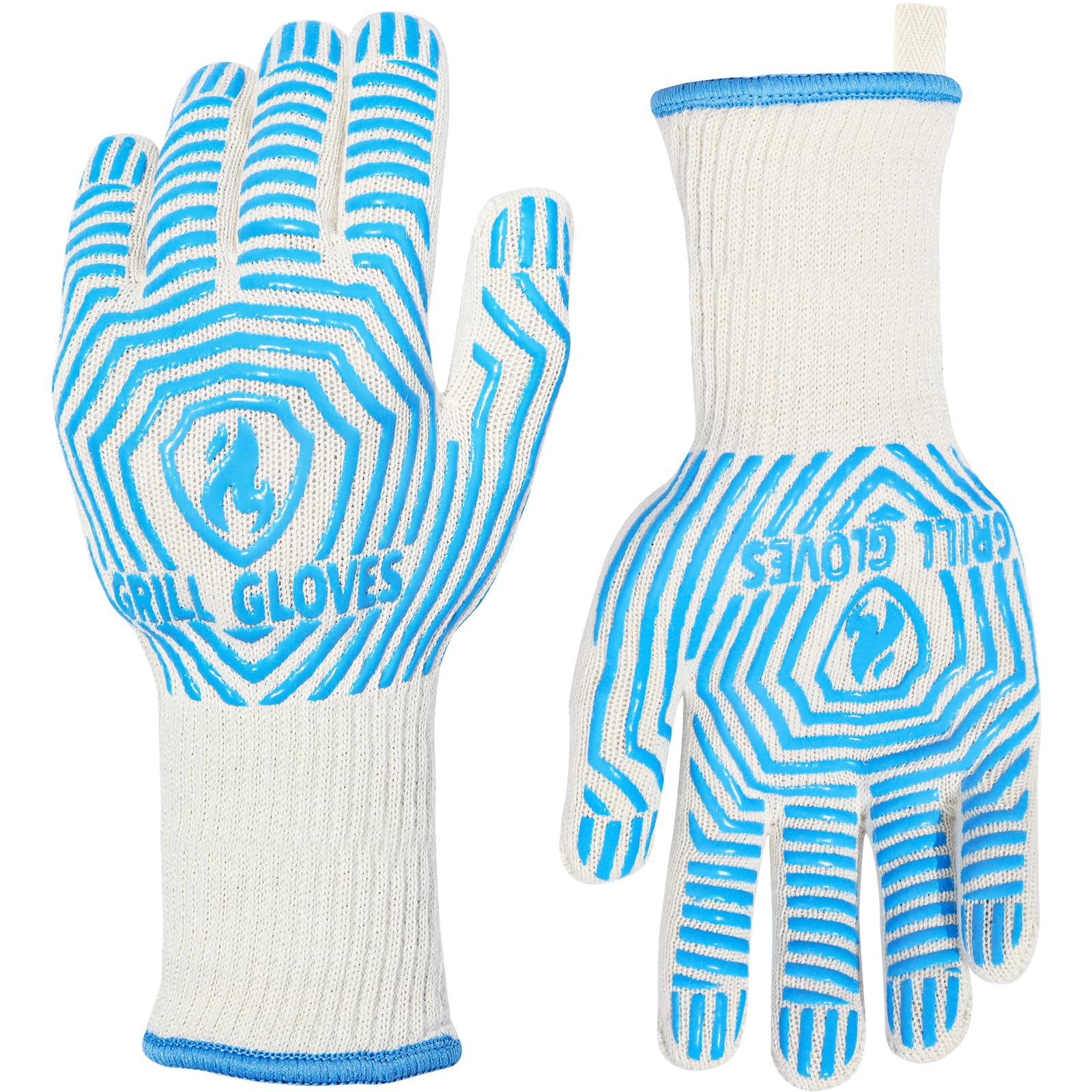 Gants de four résistants à la chaleur 800°C bleu pour pâtisserie et grill