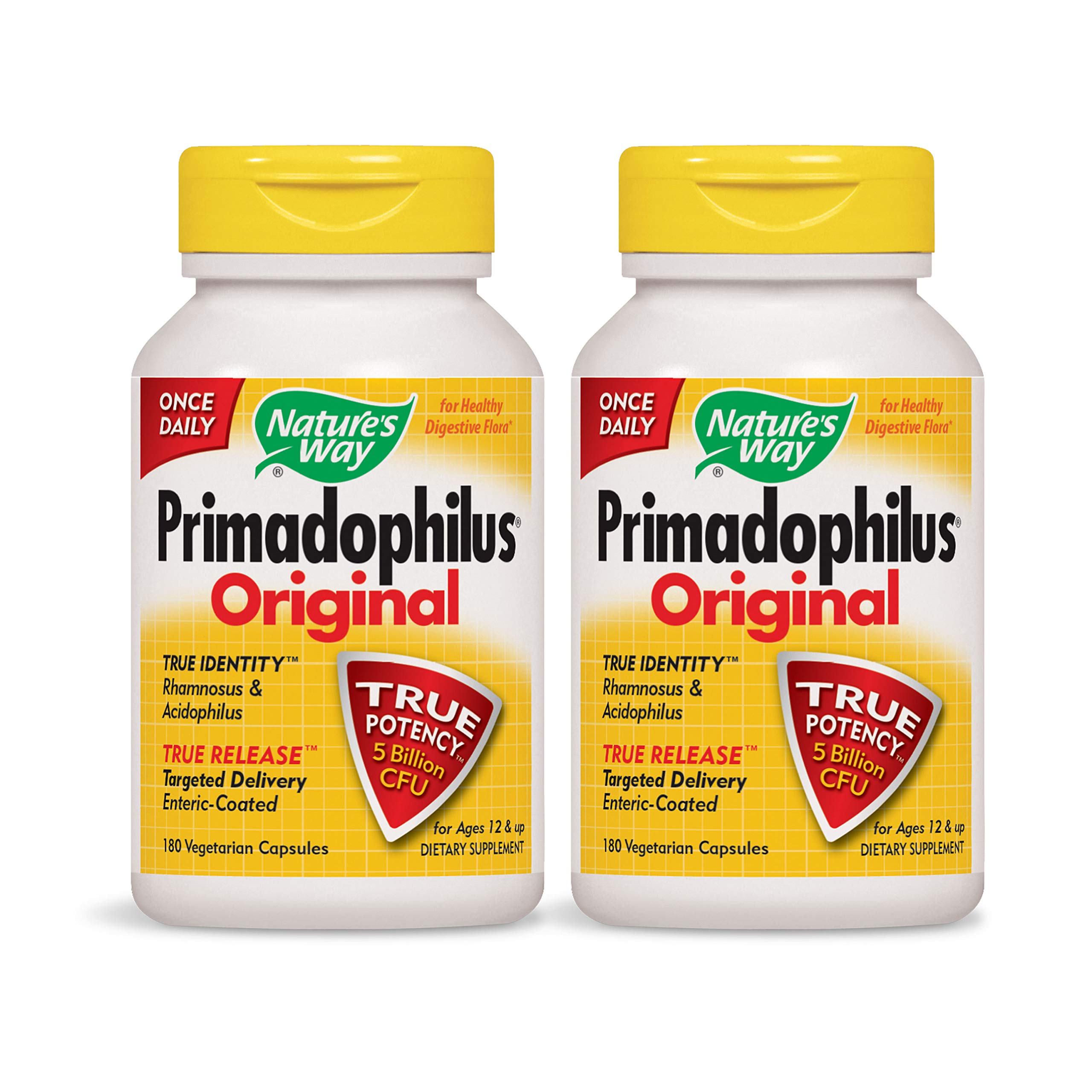 Nature's Way Primadophilus Original, 5 Billion CFU, 180 Capsules (2 Pack)