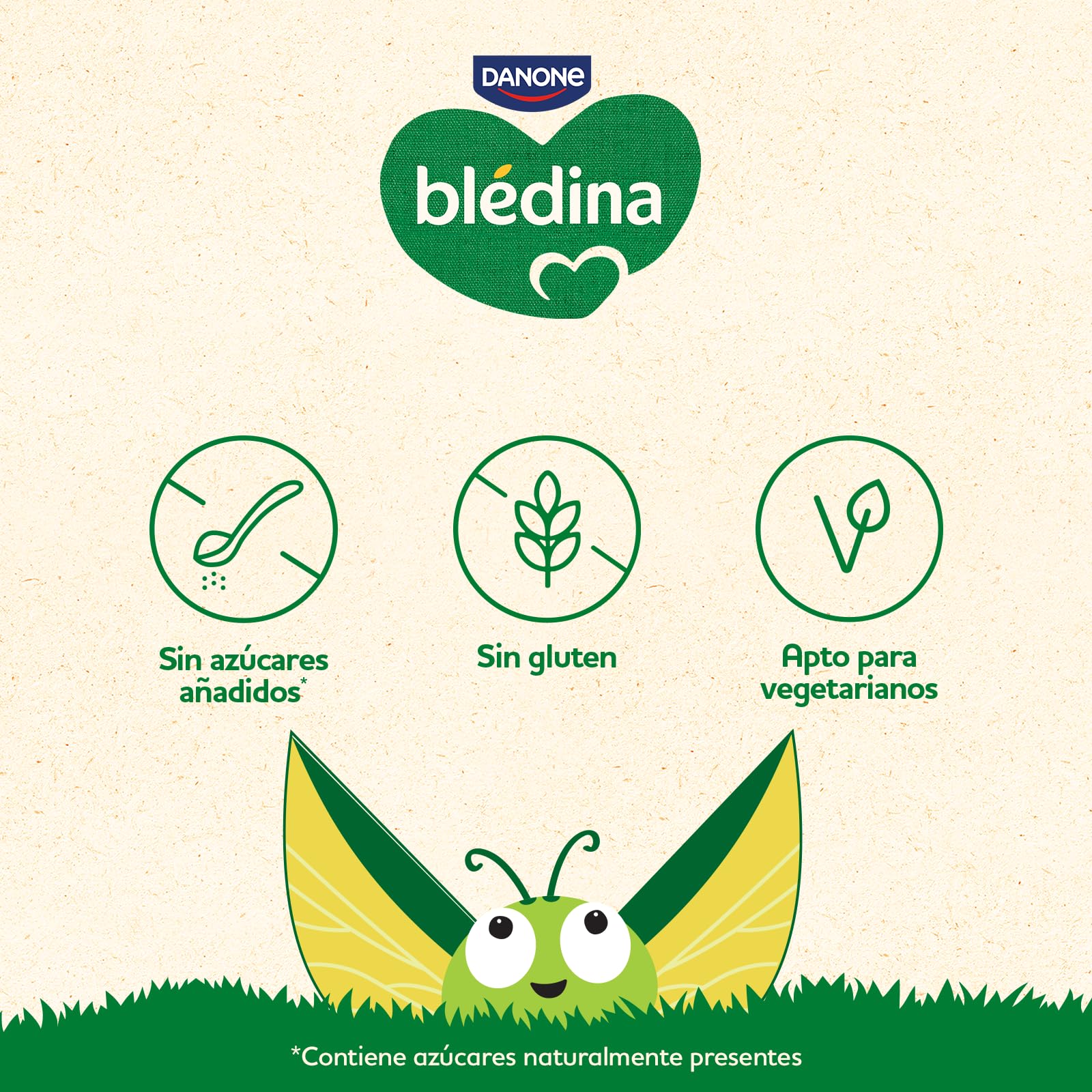 Blédina Bolsita de Manzana, Pera, Platano y Albaricoque para Bebé, 100% Fruta, Sin Azúcares Añadidos, Vitamina C, Fibra, 6 Meses, 100g