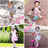 Vista 5 de BOSONER Rodilleras/Coderas/Muñequeras para Niños/Jóvenes de 3-15 Años, Conjunto de Equipo Protector Infantil para Patines, Ciclismo, Bicicleta BMX