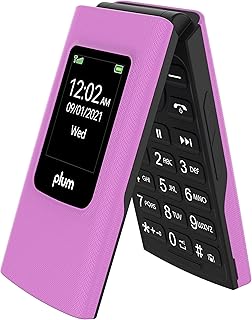 Plum Flipper 4G Volte Unlocked Flip Phone 2022 Model ATT Tmobile Speed Talk - Pink