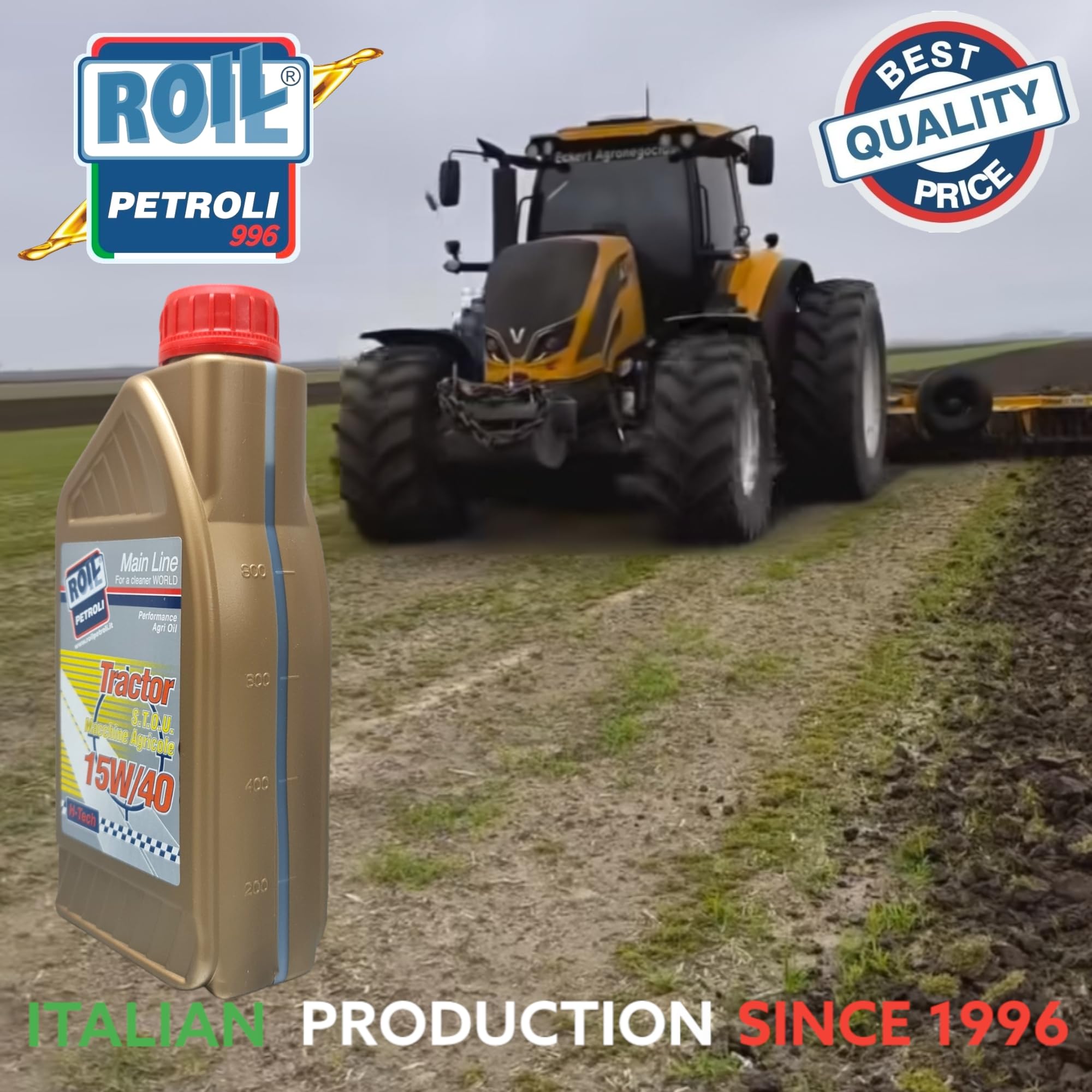 Roil Tractor 15W/40 S.T.O.U. Olio per Trattori, Macchiene Agricole e Mezzi Movimento Terra