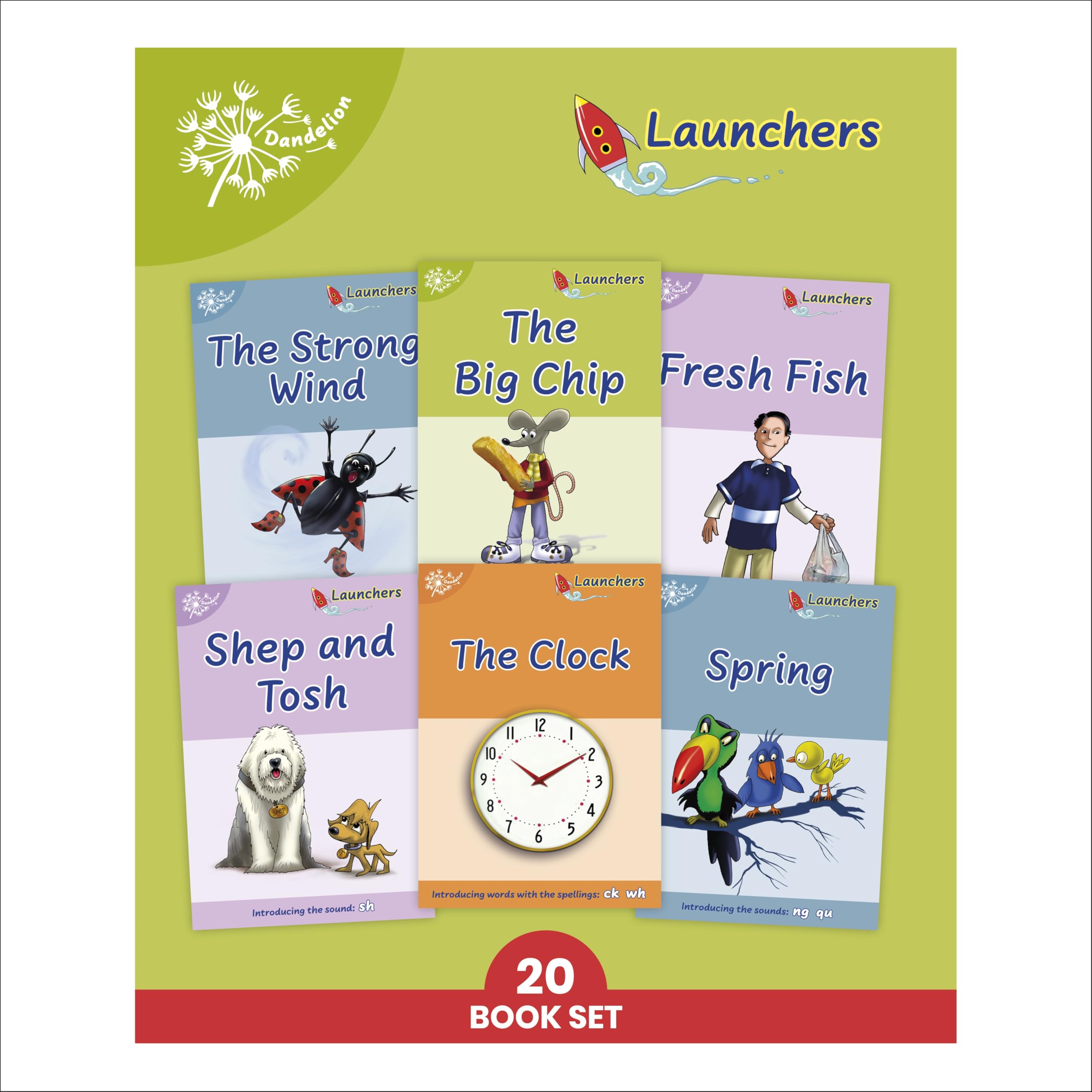 Phonic Books Dandelion Launchers Units 11-15: Adjacent consonants and consonant digraphs: 20 (Phonic Books Beginner Decodable Readers)