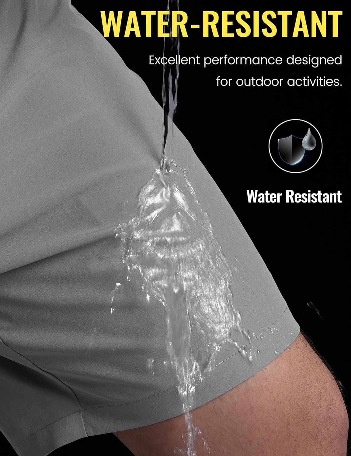 MAGCOMSEN Mens Hiking Shorts 7 Inch Quick Dry Lightweight Fishing Workout Athletic Water Resistant Shorts with Zipper Pockets