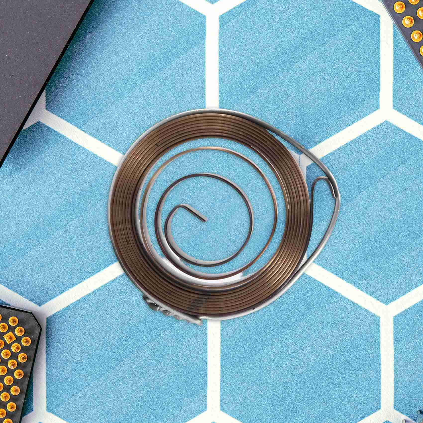 Pasuihcay 10mm Width HSS Drill Press Quill Feed Return Coil Spring Assembly, Black