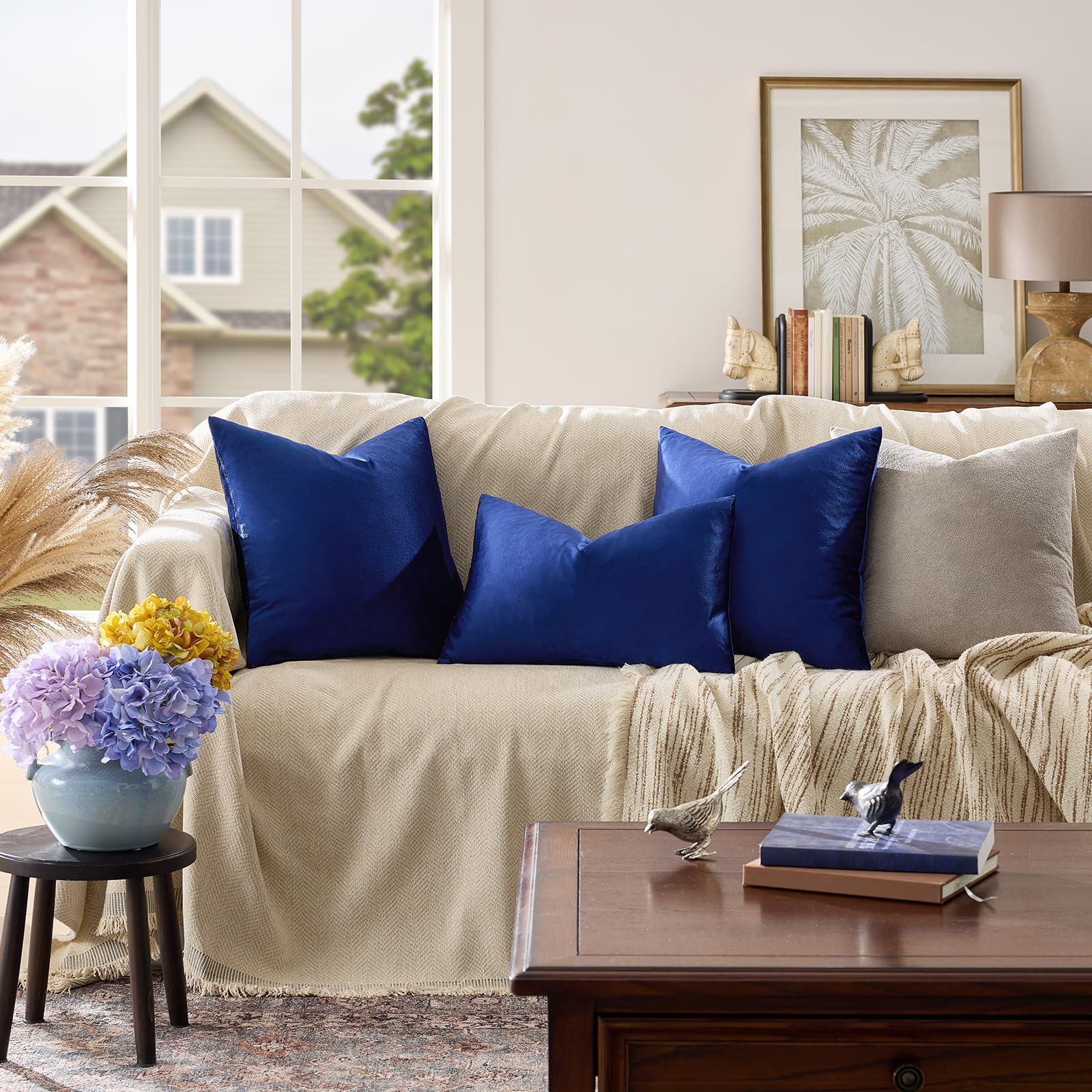 Rainroad Fundas De Almohada Decorativas De Terciopelo, Funda