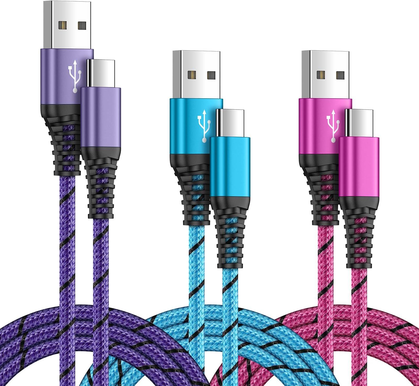 USB C Charger Cable,[3Pack/6FT+3FT+3FT] USB Type C Charger Cable Fast Charging Lead,USB C Phone Charger Cable Cord for Samsung Galaxy A16/A15/A55/A14/5G/A34/A53/S24/S23/S21/Z Flip 5,Google Pixel 7/6