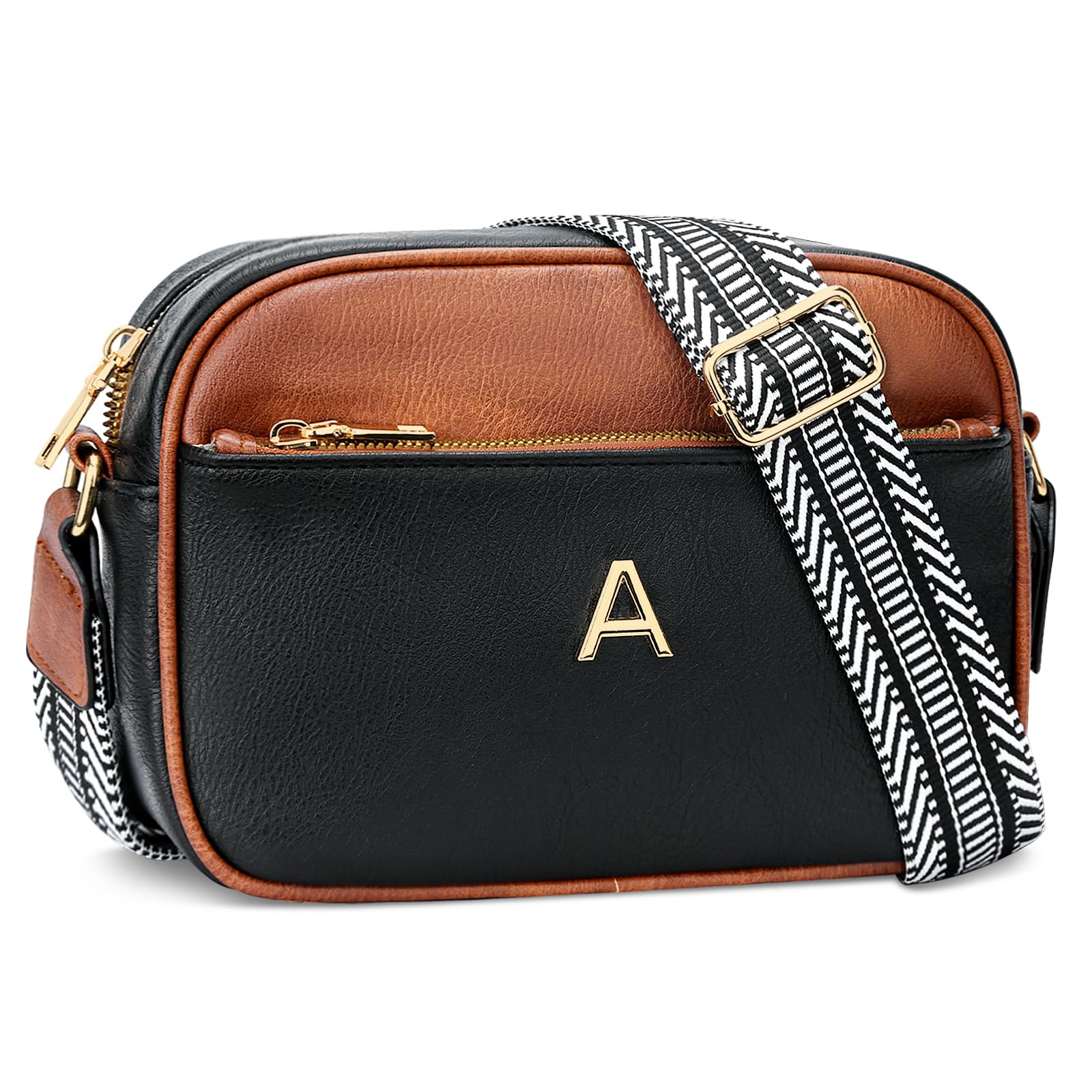 CLOUDWINGS Valentines Gifts for Women Wife Personalized Crossbody Bag Small Purse with Initial Letter Shoulder Handbags