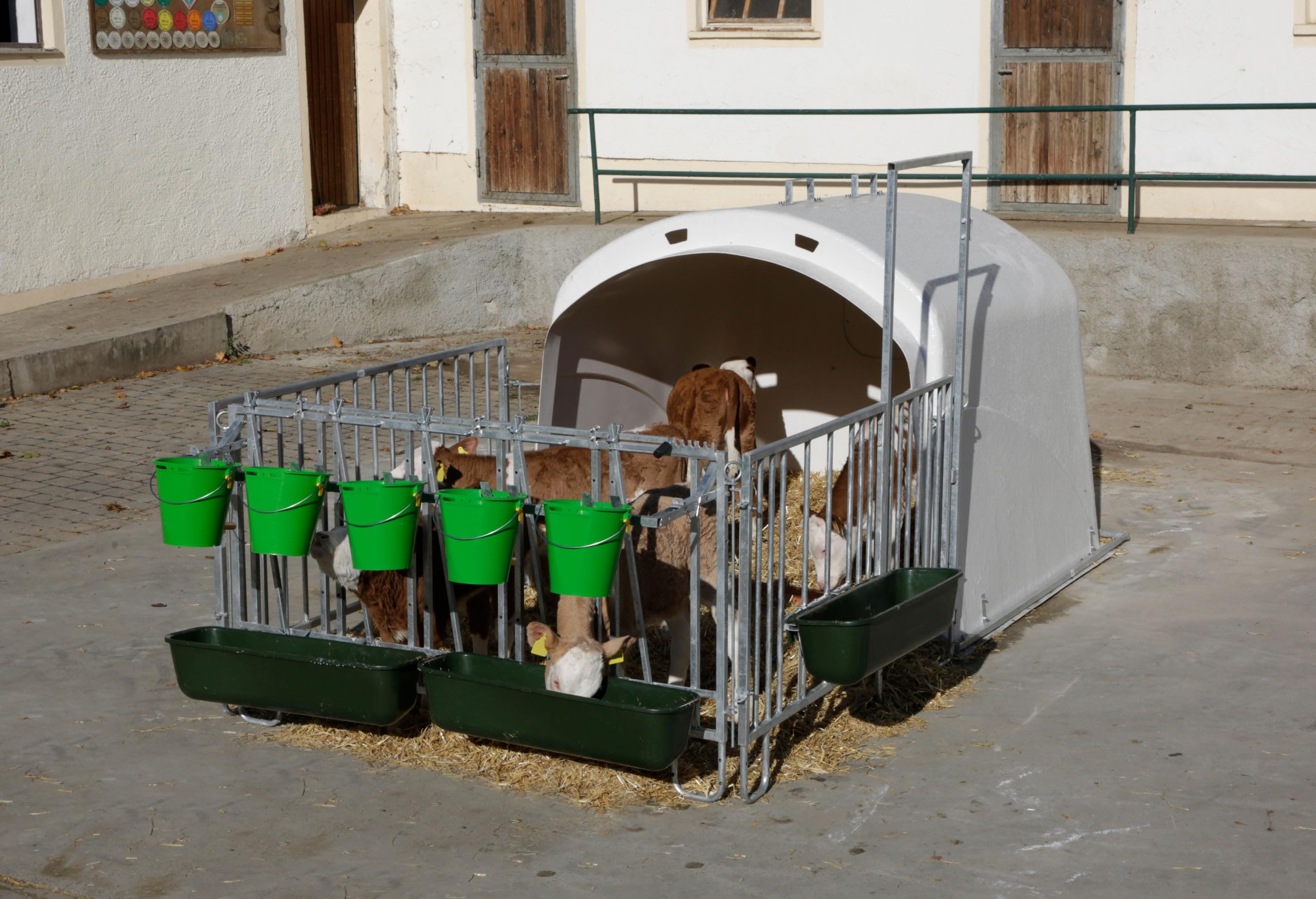 Kerbl comedero Largo, henera, forrajera, Verde, 100 x 32 x 24 cm, 42 l, plástico Reforzado con Fibra de Vidrio, para Colgar