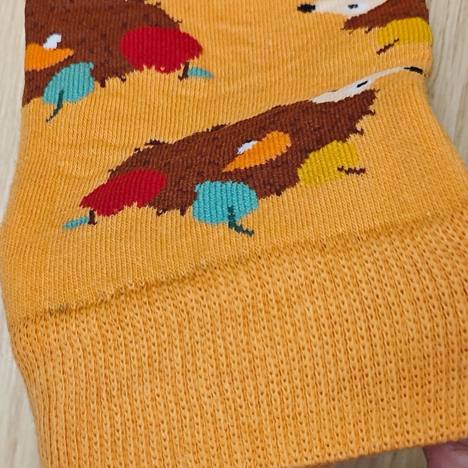 4 Pairs Thanksgiving Socks Novelty Funny Fall Turkey Socks,Cute Autumn Harvest Turkey Hedgehog Striped Pattern Maple Leaf Sock for Women Men Boy Girl Costume Holiday Gifts - Image 6